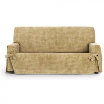 Funda sofá 2 plazas antimanchas Eysa TURIN mostaza 140 - 180 cm con lazos