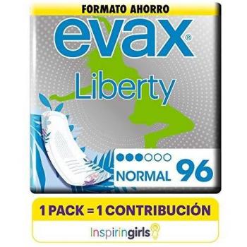 Evax Liberty Compresas, Normal, 96 Unidades, Se Adaptan al Cuerpo y Neutralizan los Olores