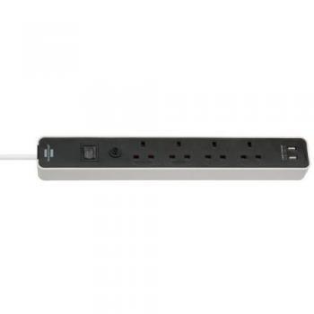 Ecolor 4-Gang Extension Lead with 2 USB Ports