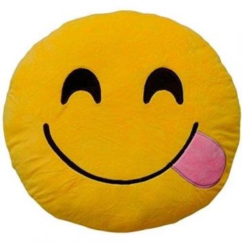 Emoticonworld Burla - Cojín emoticono, 32 cm