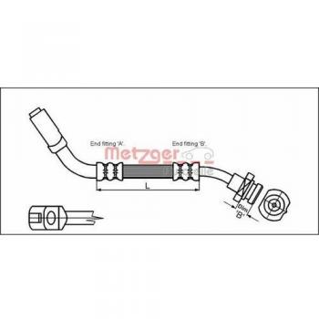 Metzger 4114723 Tubo flexible de frenos