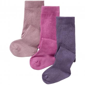 Vertbaudet – Juego de 3 pantimedias bebé Jersey morado Violet/multicolore Talla:15/18