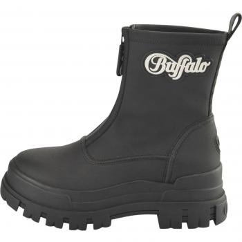 Buffalo Aspha Vegan Rubber Nappa Rain Boots for Women - Black