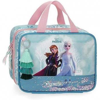Neceser Frozen Find Your Strenght Adaptable, Azul, 25x20x11 cms