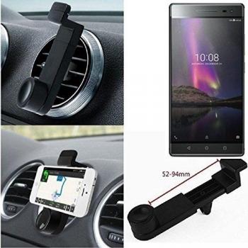Titular Smartphone para el coche para lenovo Phab2 Pro. Parrilla del coche montaje del sostenedor del coche para el teléfono inteligente. De aplicación universal. Negro. Fácil de instalar, sujeción segura. Utilizar el teléfono como un dispositivo de 
