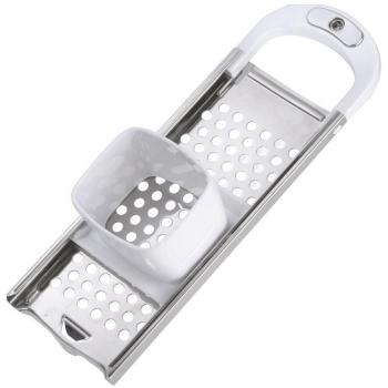 Westmark Cortadora de Spaetzle con inserto de plástico para la masa, Para ollas de hasta 24 cm de diámetro, Acero inoxidable/plástico, Blanco/plateado, 61122270