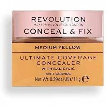 Revolution Ocultar y fijar la cobertura definitiva corrector AMARILLO MEDIO
