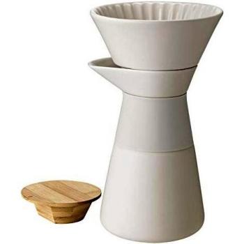 Stelton Jarra con filtro de café, piedra, altura 23,5 cm, diámetro 14 cm, 0,6 l, mango de silicona