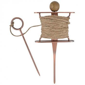 Copper Plant Twine Set with Handle Loop - 25m Long, Engravable Row Marker
