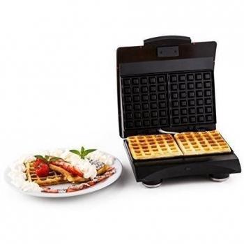 Klarstein Waffle Buddy Gofrera 2 placas 700W Acero Rojo