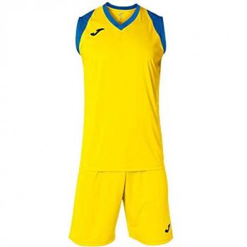 Set unisex Joma Final II amarillo royal, equipación deportiva, incluye camiseta y pantalones cortos, tejido transpirable, diseño moderno, talla disponible en varias opciones