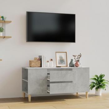 Mueble para TV de madera contrachapada 102x44,5x50 cm en color gris hormigón