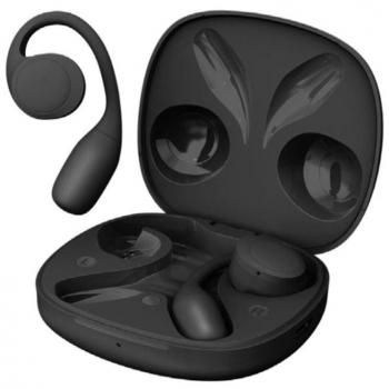 Auriculares deportivos Bluetooth SPC Ether 2 Sense con estuche de carga, autonomía de 8 horas, color negro