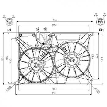 Ventilador de Refrigeración de Motor NRF 47574