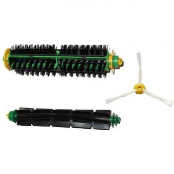 LETSDO Kit de cerda y flexible batidor Cepillo y 3-Armed Side Brush Pack para iRobot Roomba serie 500