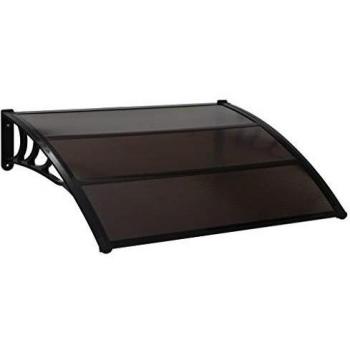 Black Door Canopy 120x100 cm Polycarbonate UV Protection