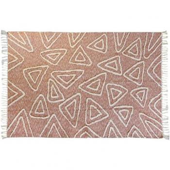 Alfombra DKD Home Decor Rosa Terracota Blanco Flecos Urbano
