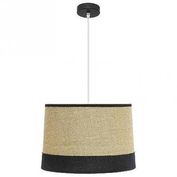 Colgante de techo Tietar 1xe27 Saco negro Regx40x40 Cm