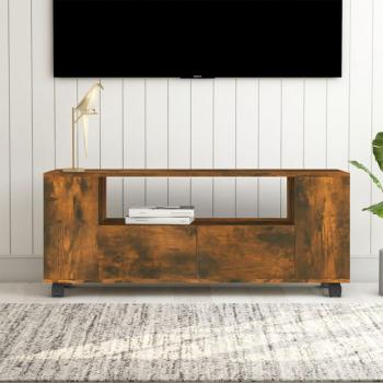 Mueble para TV madera contrachapada 120x35x48 cm, Mueble de Salon, Mueble TV, Mueble Televisor, Mesa de TV en roble ahumado 120x35x43 cm