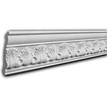 Cornisa Decorativa Neoclásica Blanca de Estuco 2 m - Profhome 150198