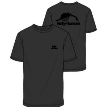 Camiseta Helly Hansen Nord Graphic T-Shirt Ébano Hombre, manga corta, color gris carbón