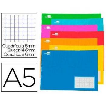 Libreta liderpapel smart a5 apaisado 32 hojas 60g/m2 cuadro 6 mm con margen