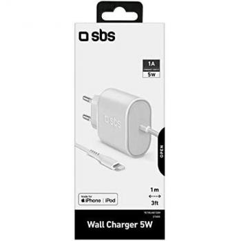 Cargador Viaje SBS Lightning C-89 Blanco para iPhone