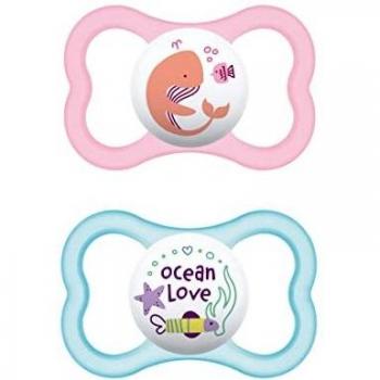 Chupete MAM Air Silicone 16+ Rosa - Pack de 2 unidades