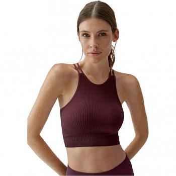Top de yoga Naia Dark Cherry - Ideal para tus prácticas de yoga y meditación