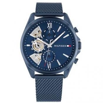Reloj de Hombre Tommy Hilfiger Baker 1710648 Multifuncional de Acero Azul con Correa de Acero y Pantalla Analógica