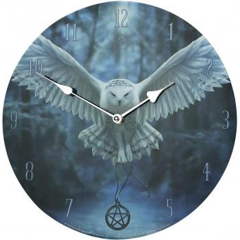 Despierta tu magia - Snow Owl Clock Blue - Fantasy - Nemesis Now