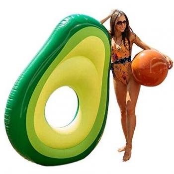 Flamingueo Flotador Aguacate - Aguacate Hinchable Piscina, Colchoneta Hinchable Aguacate, Flotador Gigante, Flotador Adulto, Colchoneta Piscina, Flotadores Piscina, Colchoneta Aguacate, 160x125 cm