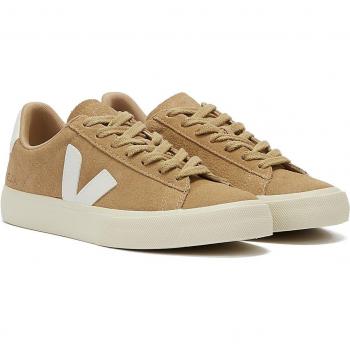 VEJA Campo Suede Dune White Trainers, Size: 41, Colour: Taupe Suede - Female