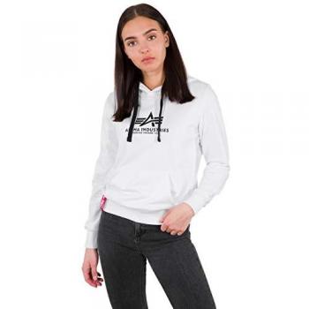 Alpha Industries Women's New Basic White Hoodie Size S