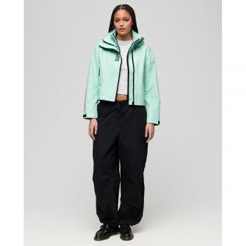 Superdry Women's Hooded Embroidered Windbreaker Jacket - Cali Blue, XL