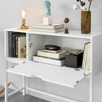 Mesa de Entrada Consola con Cajón Espacio Reducido 92 x 30 x 80 cm Blanca FSB21-W