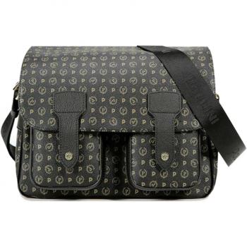 Pollini Heritage Shoulder Bag for Women, Black, ONE SIZE