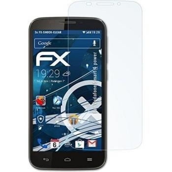 3 x atFoliX Antichoque Película Protectora Vodafone Smart 4 power Protector Película - FX-Shock-Clear
