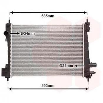 Radiador de Refrigeración del Motor VAN WEZEL 37012721