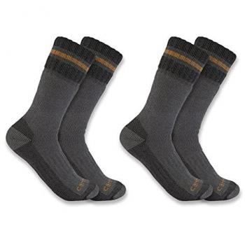Carhartt Calcetines Largos de Lana Sintética (2 pares) - Gris, XL