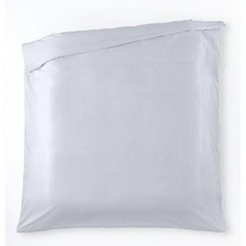 Funda Nórdica Estela Satén 300 Hilos Efecto Listado Blanco 105 cm