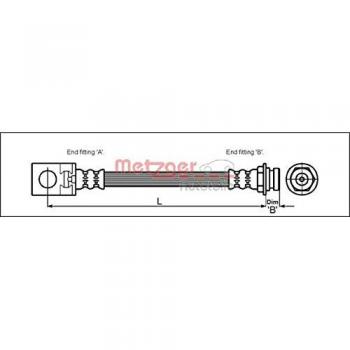 Metzger 4113524 Tubo flexible de frenos