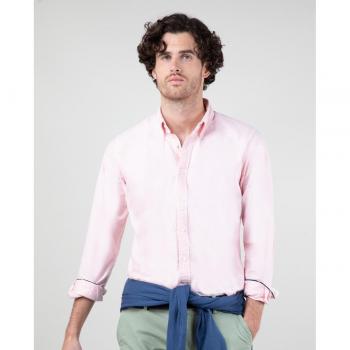 Camisa Oxford rosa de hombre estilo clásico y elegante