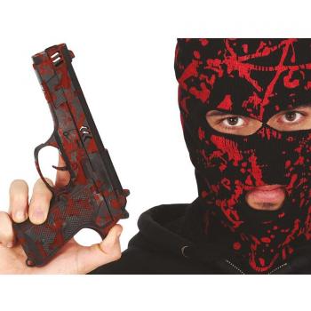 Pistola Ensangrentada de 22 cm con Efecto Realista
