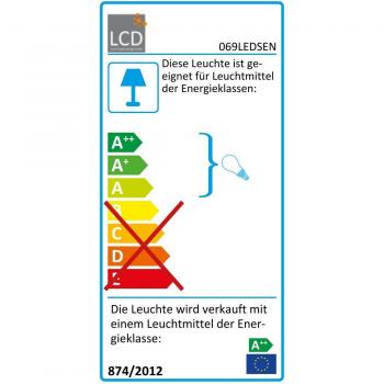 Aplique de exterior LED 069LEDSEN grafito con sensor