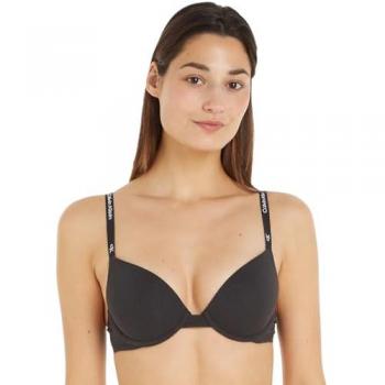 Sujetador Push Up Plunge Calvin Klein 1996 Algodón Negro Sostenible 80A