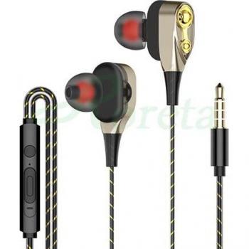 Auriculares In-Ear Roreta Estéreo con Graves y Micrófono Incorporado 3.5mm para Smartphones