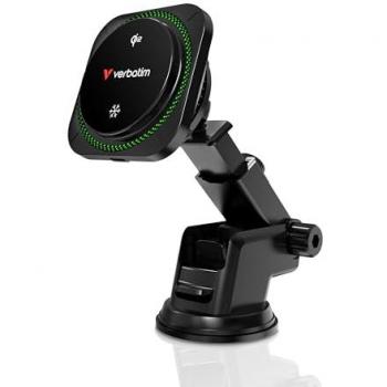 Verbatim Charge 'n' Drive Qi2 15W Magnetic Wireless Car Charger with RGB Lighting