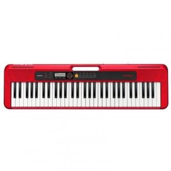 CASIO CT-S200RD CASIOTONE Teclado Portátil de 61 Teclas, Color Rojo, Alimentador Incluido