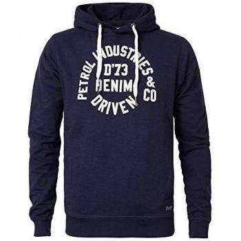 Petrol Industries Sweat Bleu SWH302 à Capuche Avec Broderie Relief en dégradé Couleur - XXXL - Bleu